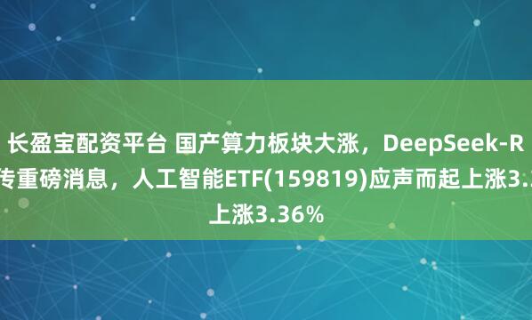 长盈宝配资平台 国产算力板块大涨，DeepSeek-R2再传重磅消息，人工智能ETF(159819)应声而起上涨3.36%